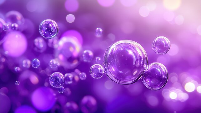 Transparent purple bubble background