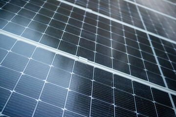 Solar panels background and close-up