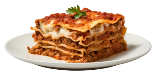 PNG Beef Lasagna on the white background