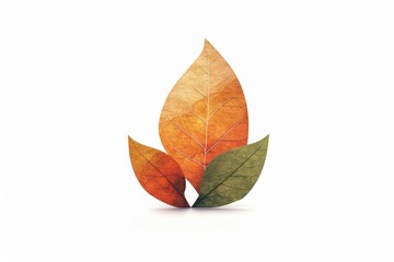Naklejka premium A pair of leaves sit stacked on top of each other, showcasing their natural formation and texture