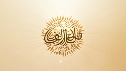 Arabic Calligraphy with a Golden Glow