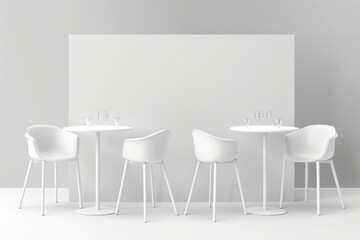 Fototapeta premium A group of chairs and a table set up in a cozy living room setting, ideal for casual gatherings