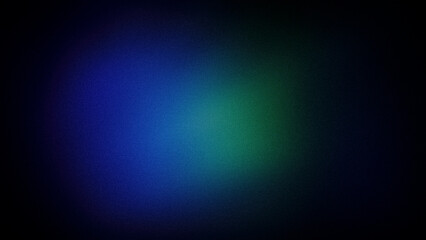 Obraz premium A dark abstract gradient blending deep blue and green hues with a grainy texture. Perfect for 4K wallpapers, banners, and atmospheric digital art designs