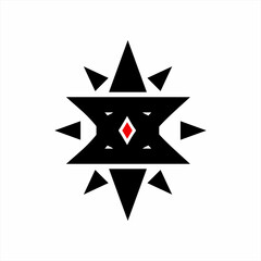 Unique star logo design with poker diamond symbol in negative space.