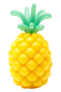 PNG A balloon twisting in the shape of a pineapple on the white background