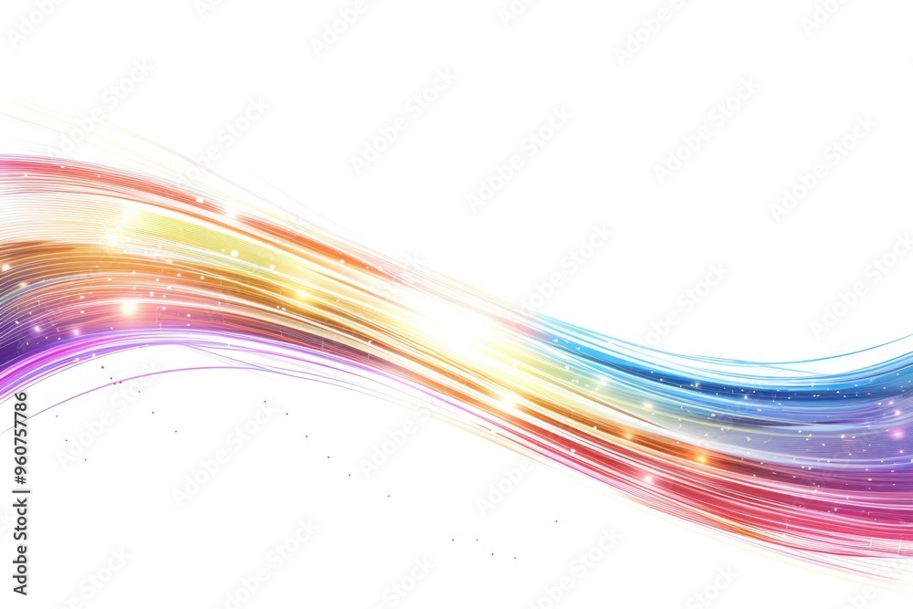 Poster colorful abstract background featuring lines and stars