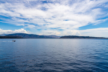 Summer off the coast of Corfu, Greece