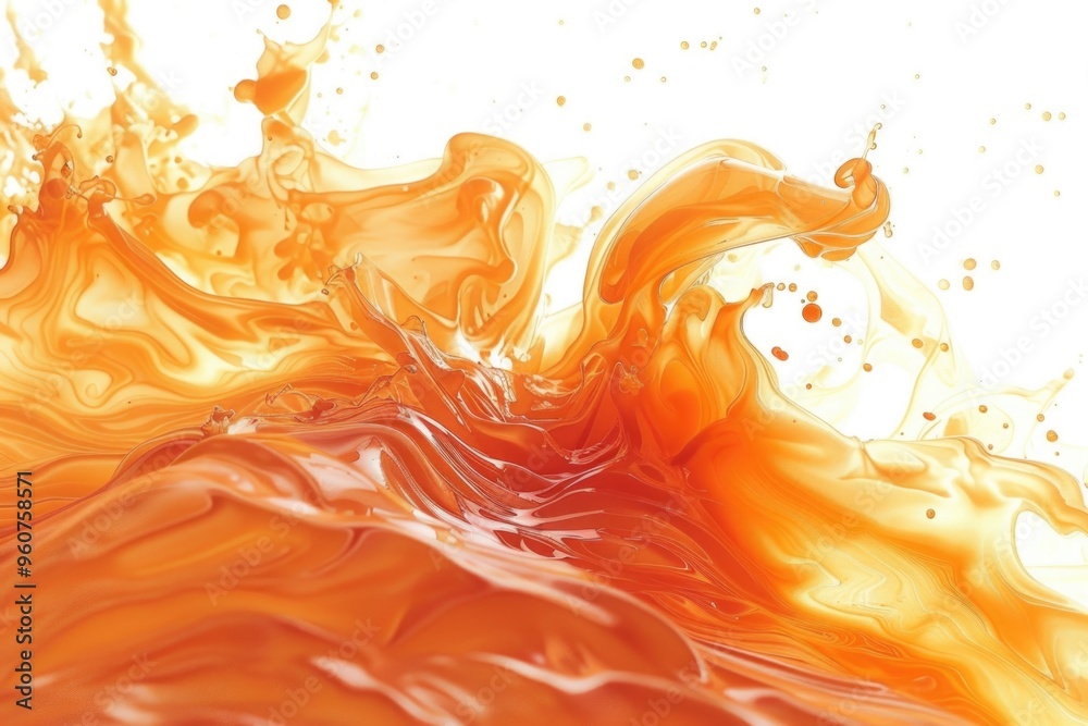Poster a close-up image of a liquid substance on a white background, suitable for use in scientific or educ
