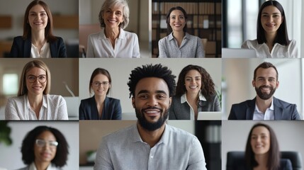 Online conference. Man Working From Home Having Online Group Videoconference On Laptop