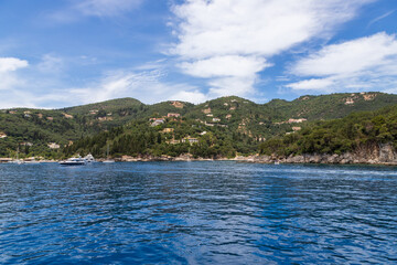 Summer off the coast of Corfu, Greece