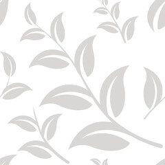 Fototapeta premium Green leaf vector pattern background. Seamless leaf pattern. Leaf pattern background. Seamless pattern with leaves.