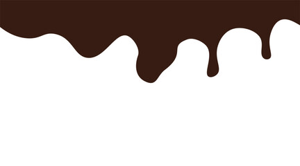 Set of chocolate drops and blots. Chocolate wave Background. Chocolate liquid background. Abstract chocolate background.