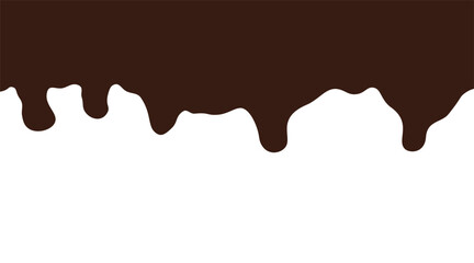 Set of chocolate drops and blots. Chocolate wave Background. Chocolate liquid background. Abstract chocolate background.
