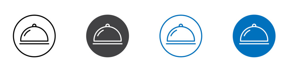 Food icon flat editable icon mark set.