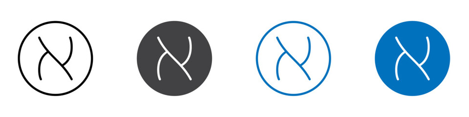 Hebrew alphabet icon flat editable icon mark set.