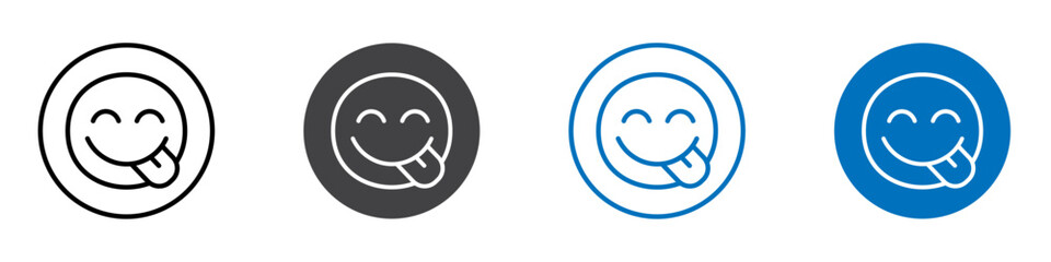 Fototapeta premium Savoring icon flat editable icon mark set.