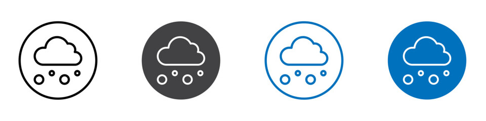 Snow fall icon flat editable icon mark set.