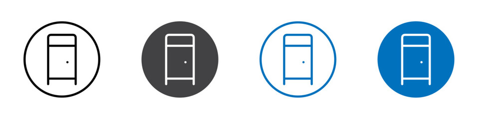 Tiolet portable flat editable icon mark set.