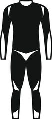 Simple black icon of a full body diving suit, suggesting professional underwater exploration