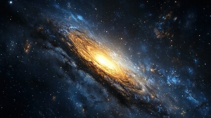 Fototapeta premium A Spiral Galaxy in a Starry Night Sky