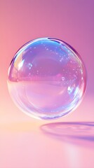 Sphere of colorful soap bubbles in a flawless circular formation