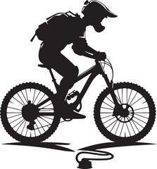 Obraz premium bicycle silhouette vector style with white background 