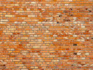 Red brick wall.