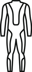 Line icon representing protective clothing designed for professional athletes in high risk sports
