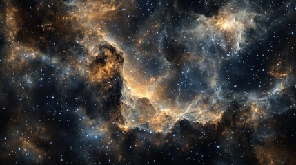 Fototapeta premium Cosmic Nebula with Stars and Gas Clouds