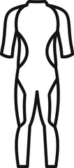 Simple diving suit icon representing underwater sports and activities, perfect for online shops and businesses