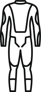 black outline wetsuit icon clip art preview