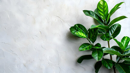 Green Plant Beside White Wall