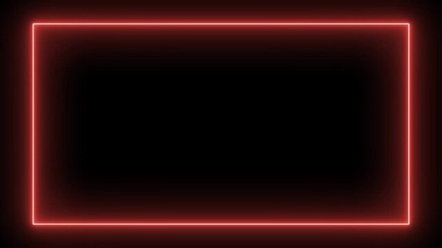 Glowing neon rectangle flicker frame