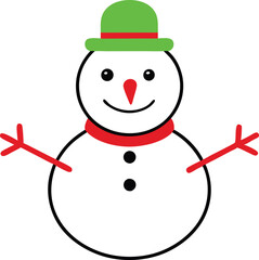 Snowman vector silhouette illustration art