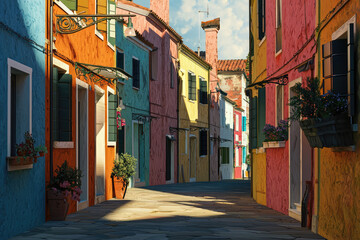 THE VIEW OF THE COLORFUL OLDER BUILDING FROM COLONY TIME ON THE CARIBEAN ISLAND FISHERMAN VILLAGE WITH WATER VIEW 