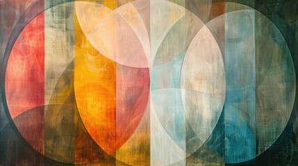 Creative art featuring a vibrant display of geometric shapes and colorful patterns.