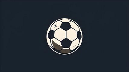 Obraz premium soccer ball on black background