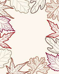 autumn leaves frame