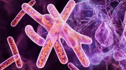 Abstract representation of tuberculosis, with rod-shaped bacteria highlighted against a background of damaged lung tissue