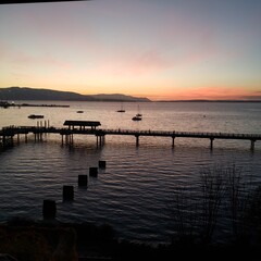 sunset on the pier