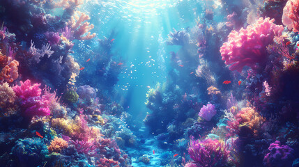 Fototapeta premium coral reef in sea