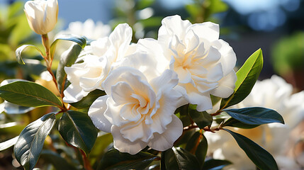 A single Gardenia Jasmin ides flower very close view