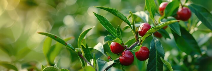 Lycium barbarum Sweet Fruit Lifeberry No. 1 Shrub with Red Berries