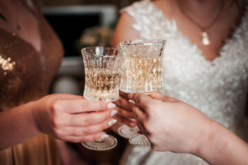 Elegant Celebration Toast with Crystal Glasses at a Formal Event