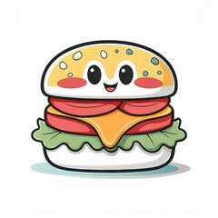 Juicy cheeseburger, on a white background in isolation