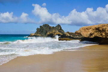 Obraz premium Seascape at Andicuri beach Aruba