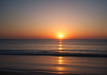 Obraz premium Sunset Over Calm Ocean Waves