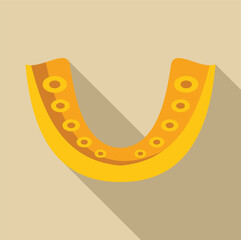 Golden horseshoe hanging on a wall, bringing good luck and fortune