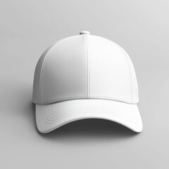 Fototapeta premium Plain White Baseball Cap Hat Blank Mockup Fashion Design Accessories Accessory Plain Background Isolated