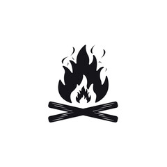 Campfire Icon Bonfire Or Fire symbol, and vector, Can be used for web, print, and mobile